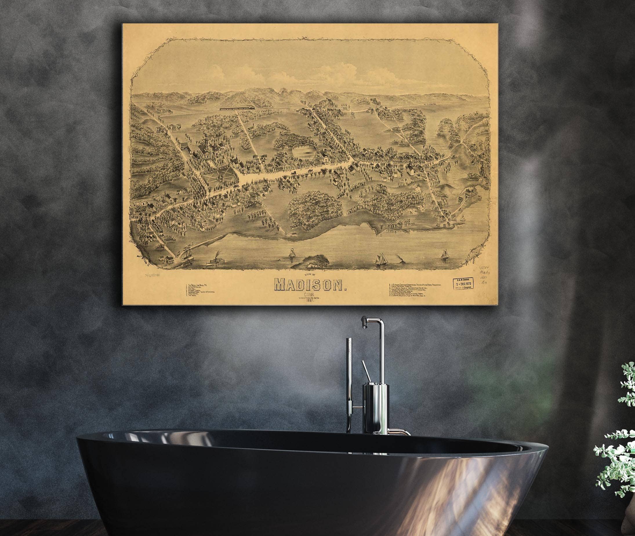 View Of Madison Conn 1881 State of Connecticut