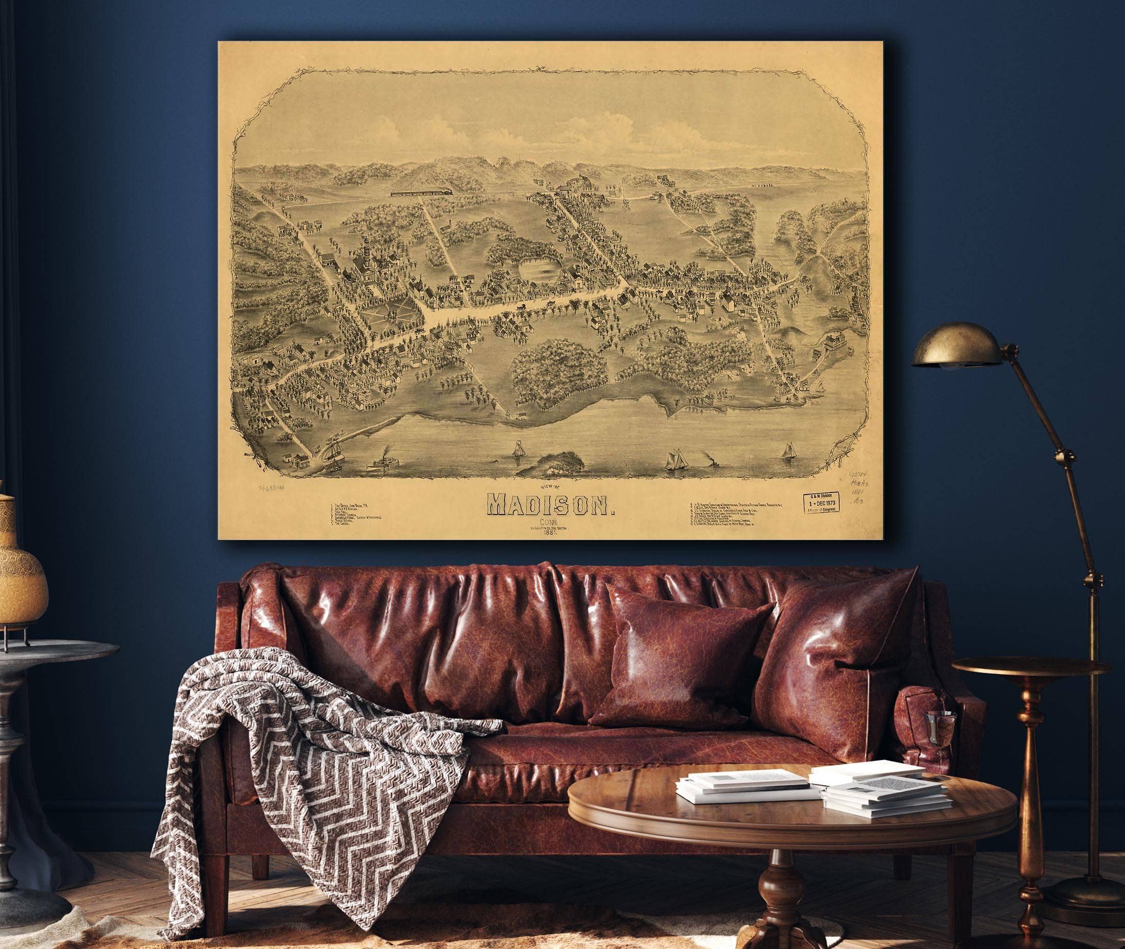 View Of Madison Conn 1881 State of Connecticut