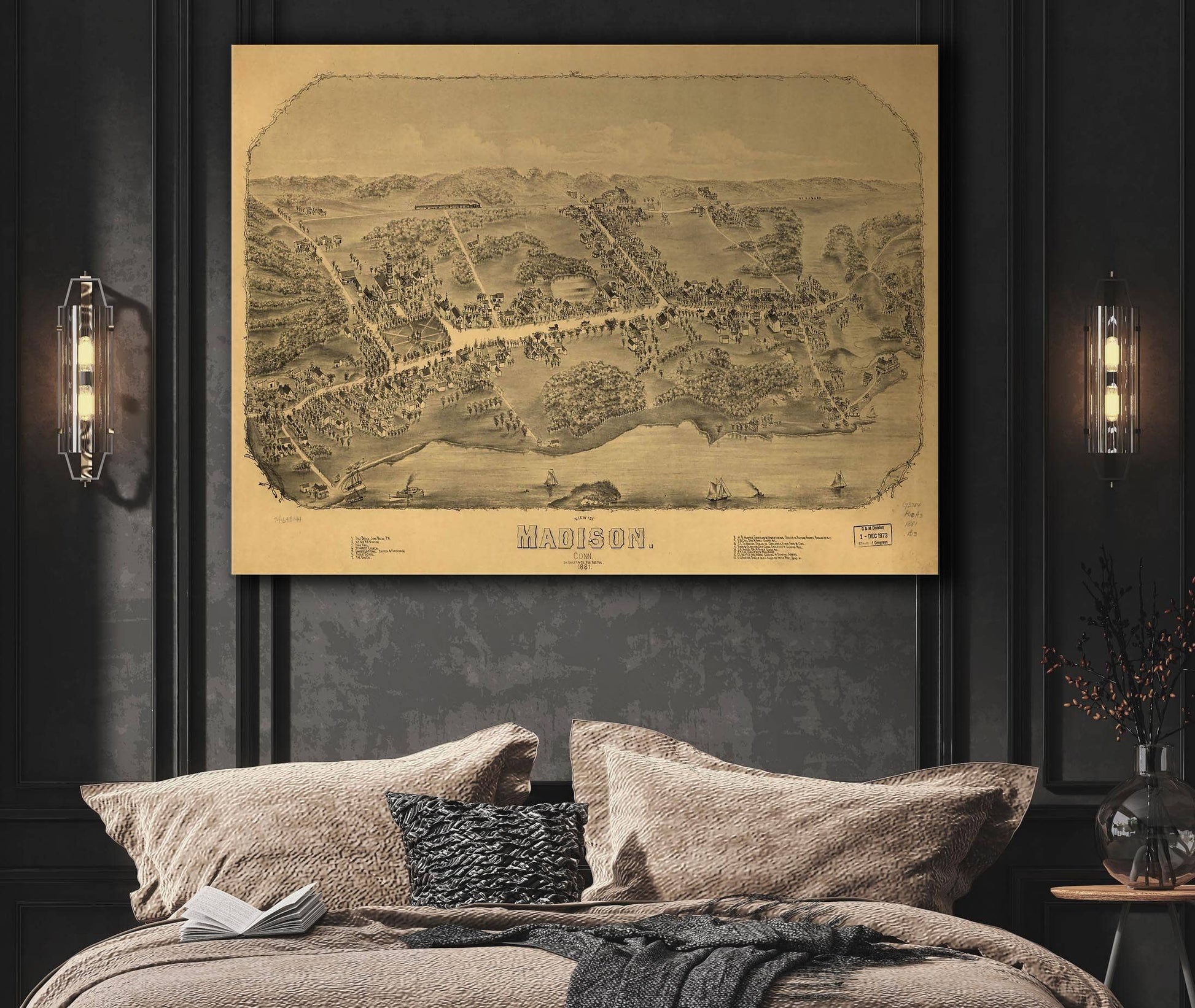 View Of Madison Conn 1881 State of Connecticut
