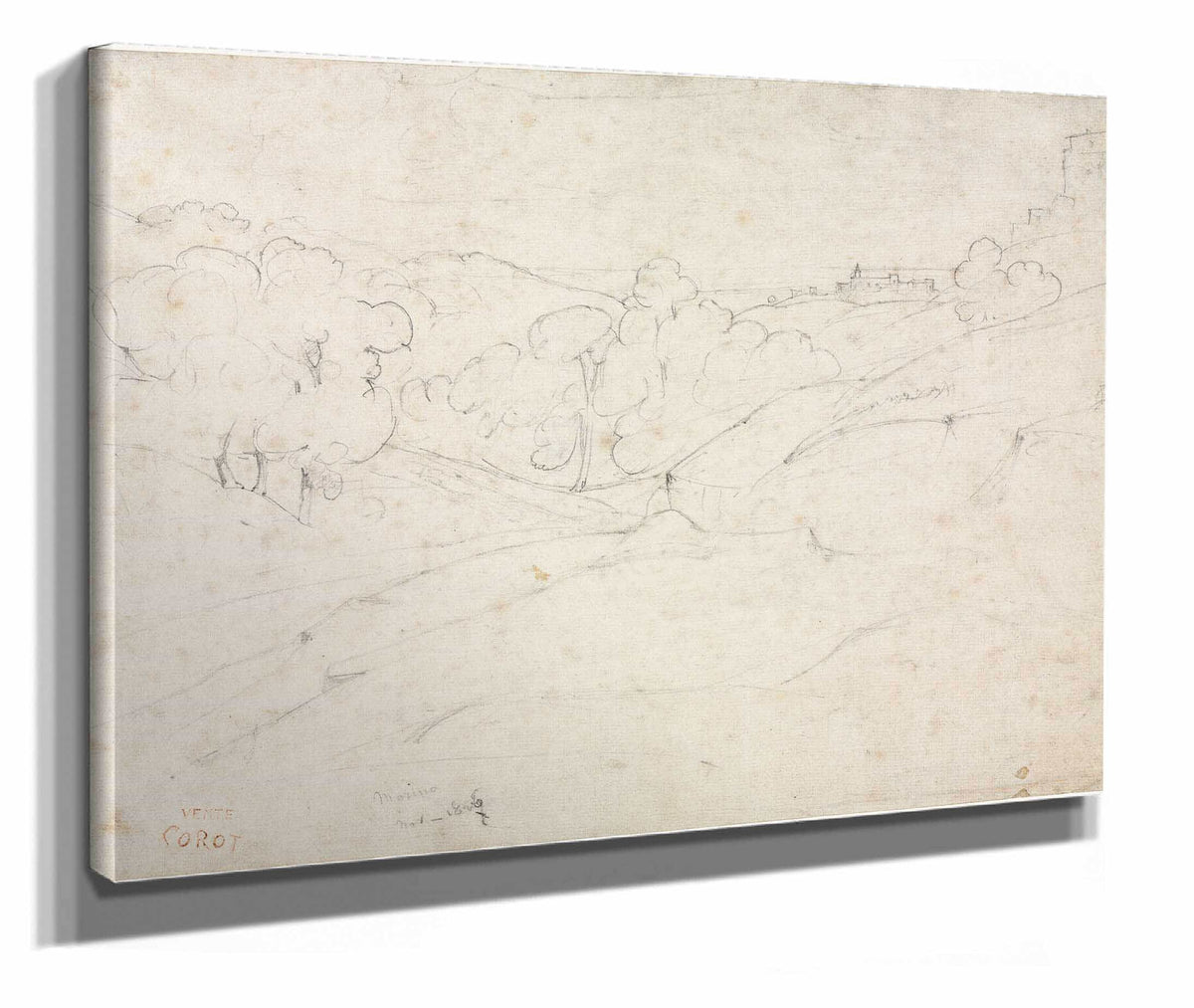 View Of Marino Recto by Jean Baptiste Camille Corot