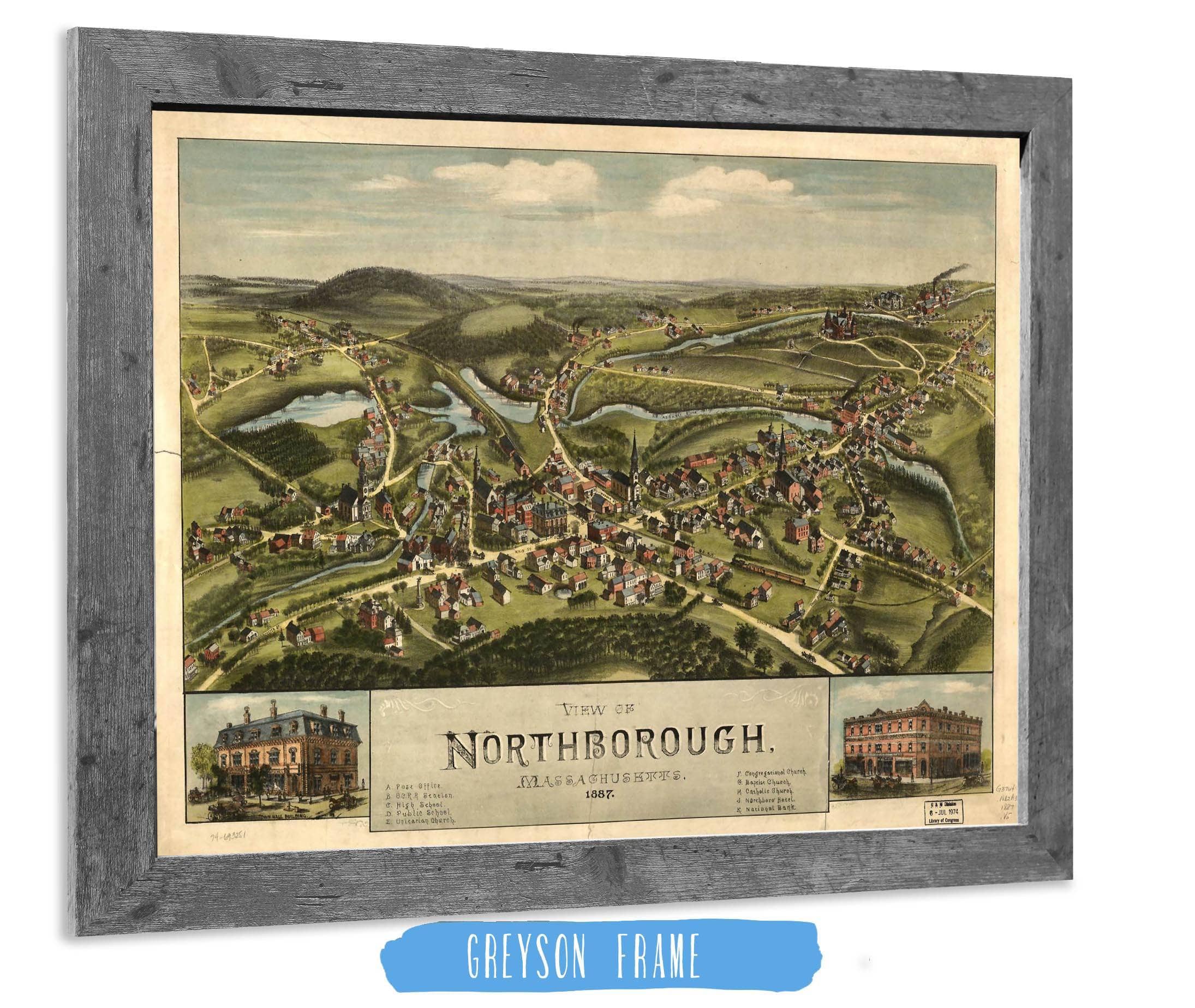 View Of Northborough Massachusetts 1887 State of Massachusetts