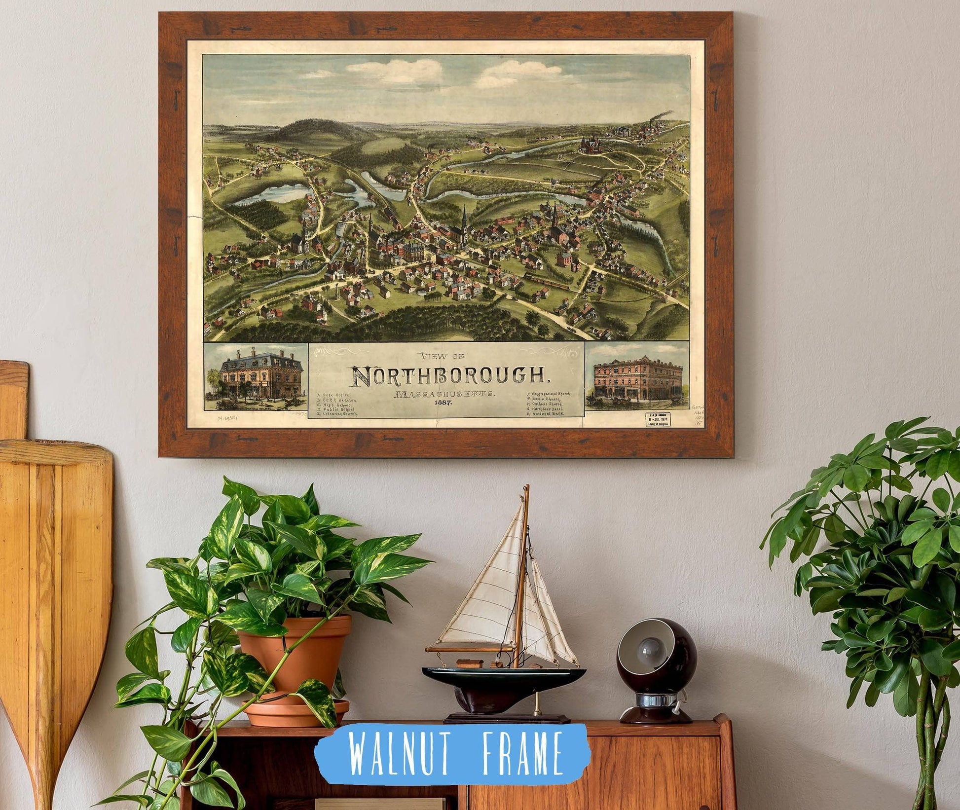 View Of Northborough Massachusetts 1887 State of Massachusetts