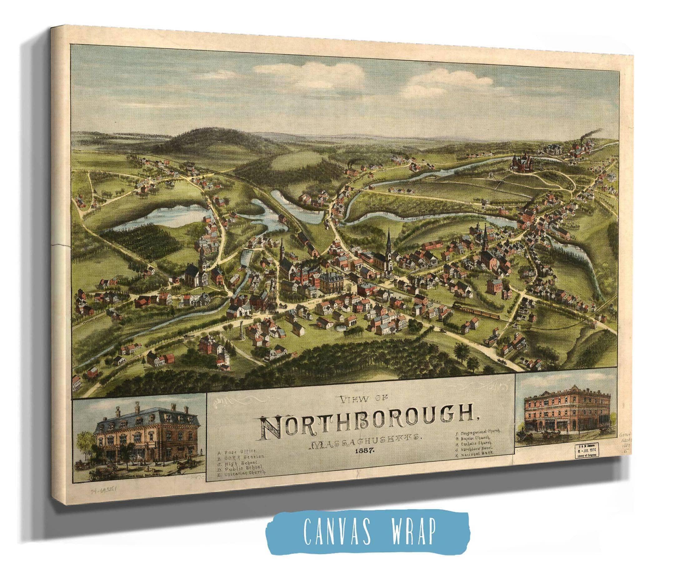 View Of Northborough Massachusetts 1887 State of Massachusetts