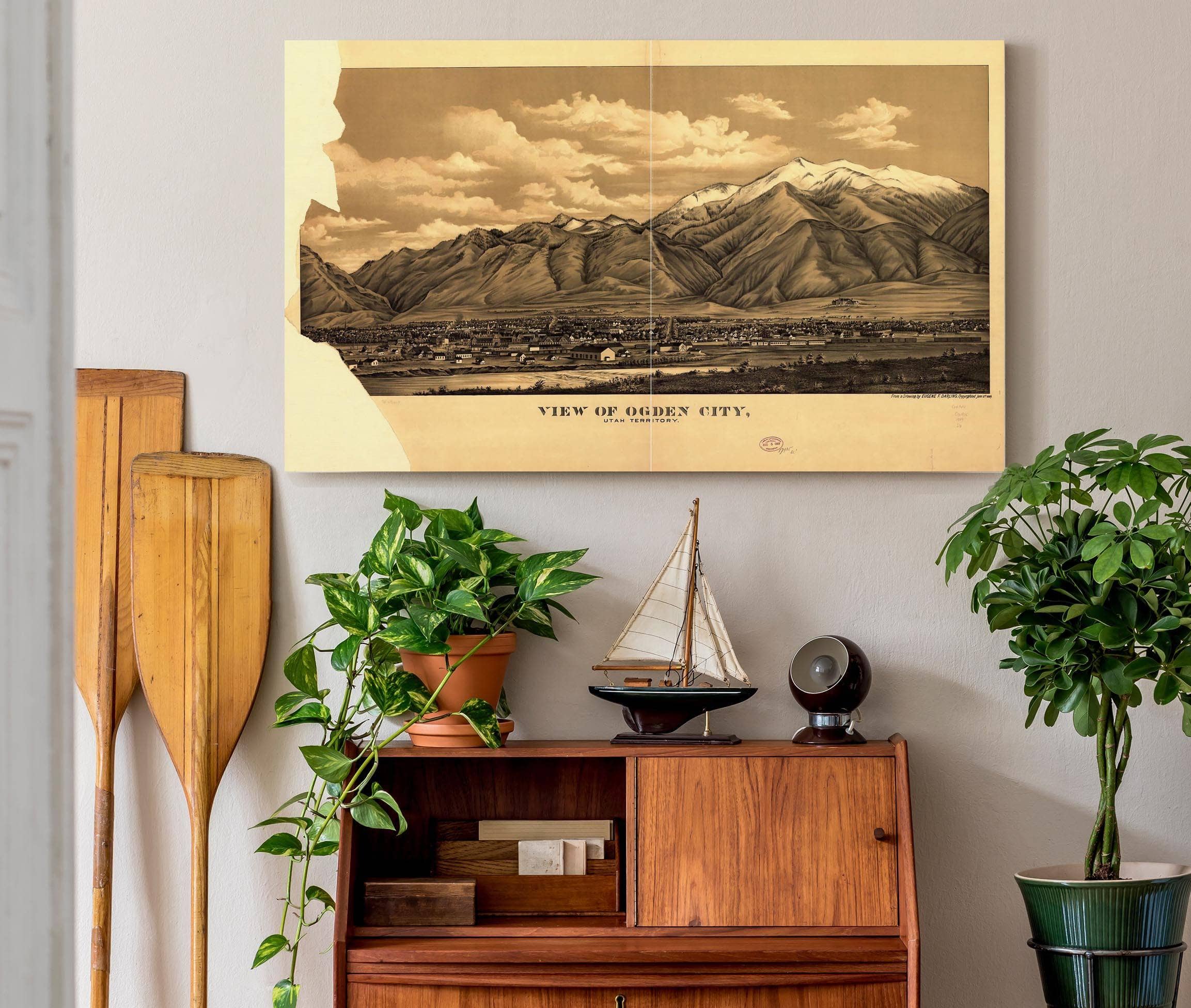 View Of Ogden City Utah Territory  State Of Utah