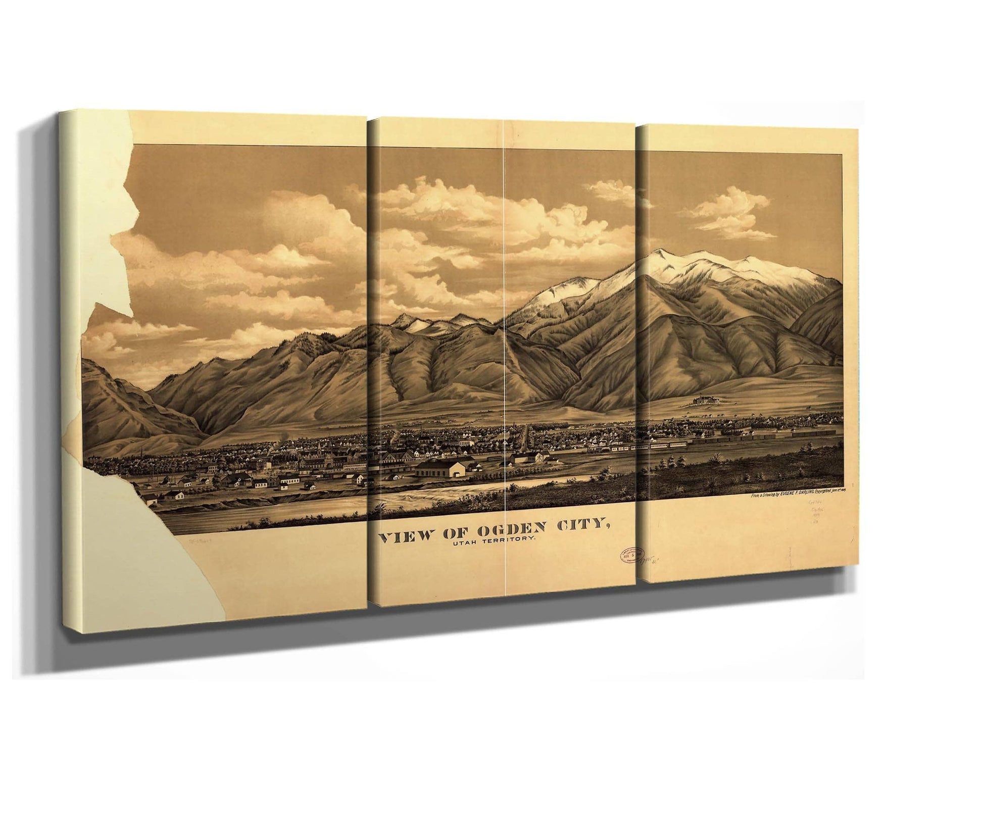 View Of Ogden City Utah Territory  State Of Utah