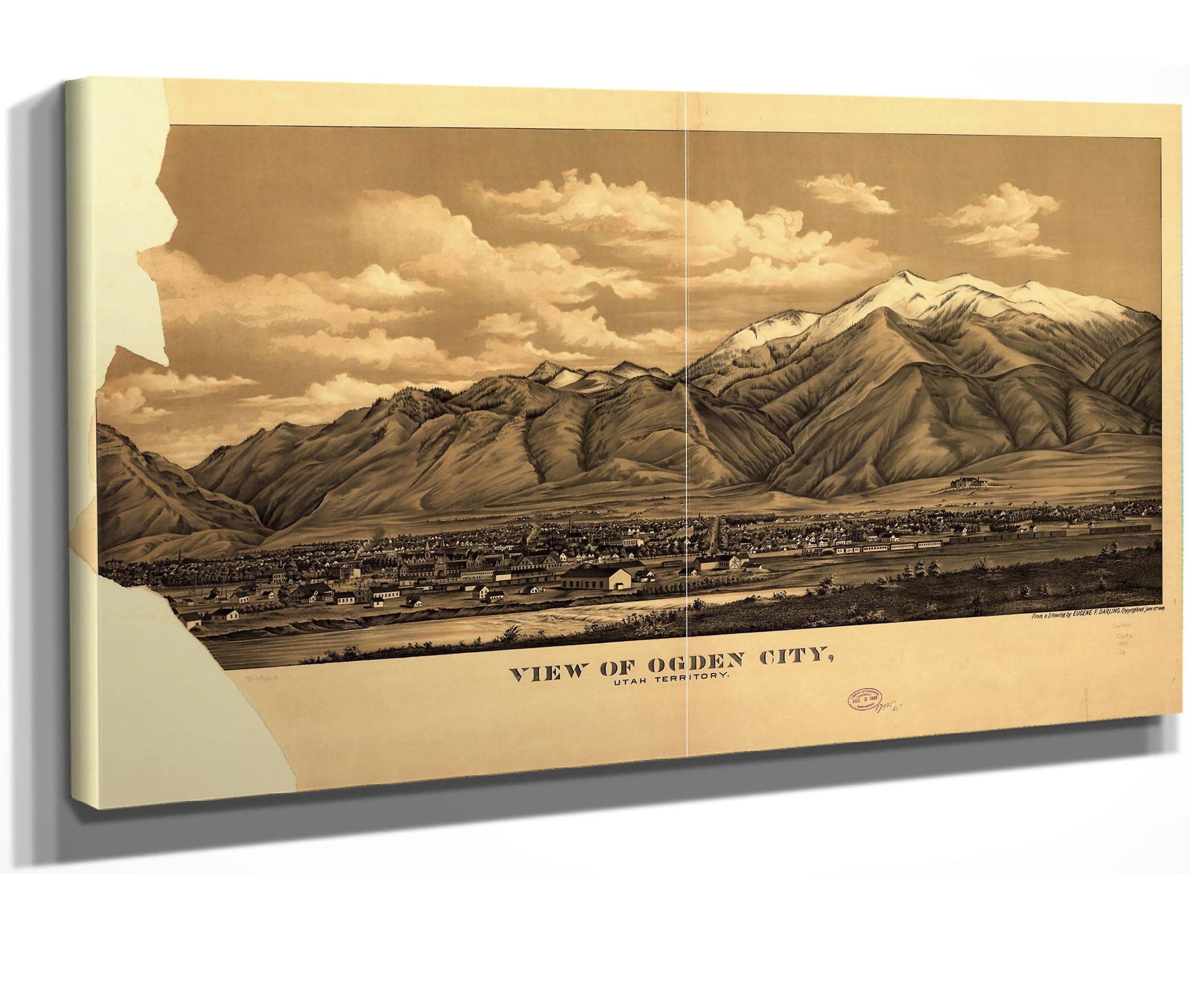 View Of Ogden City Utah Territory  State Of Utah
