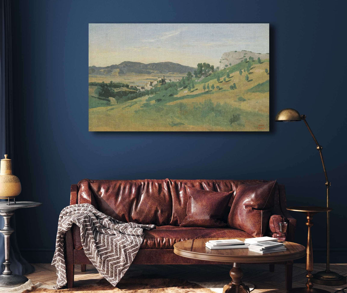 View Of Olevano by Jean Baptiste Camille Corot