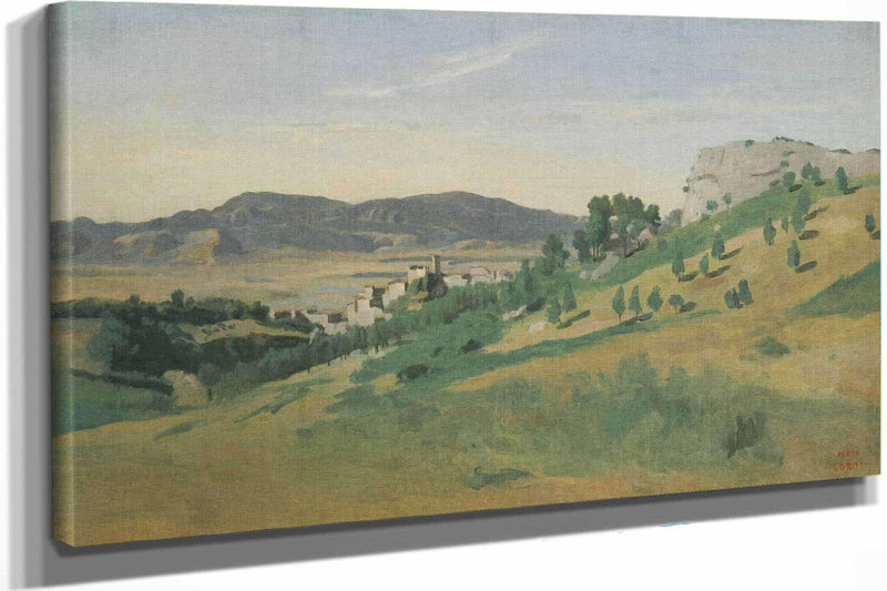 View Of Olevano by Jean Baptiste Camille Corot