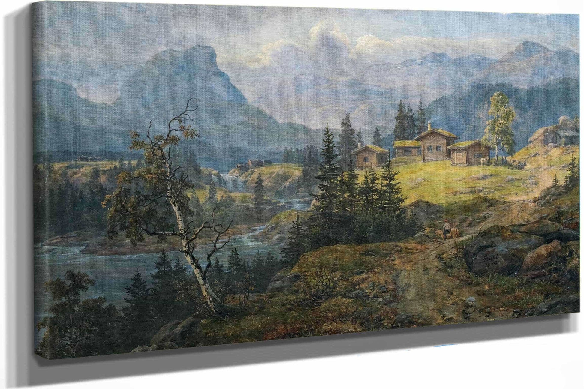 View Of Oylo Farm Valdres by Johan Christian Dahl
