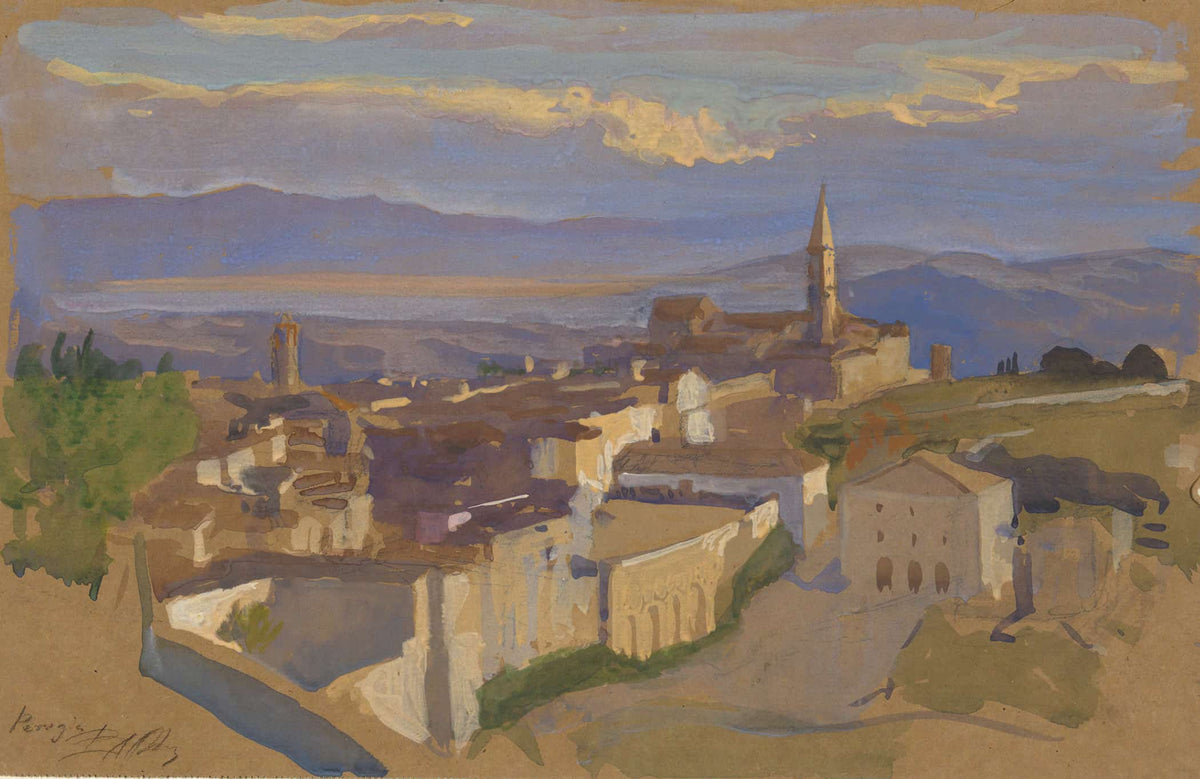 View Of Perugia by Edwin Austin Abbey