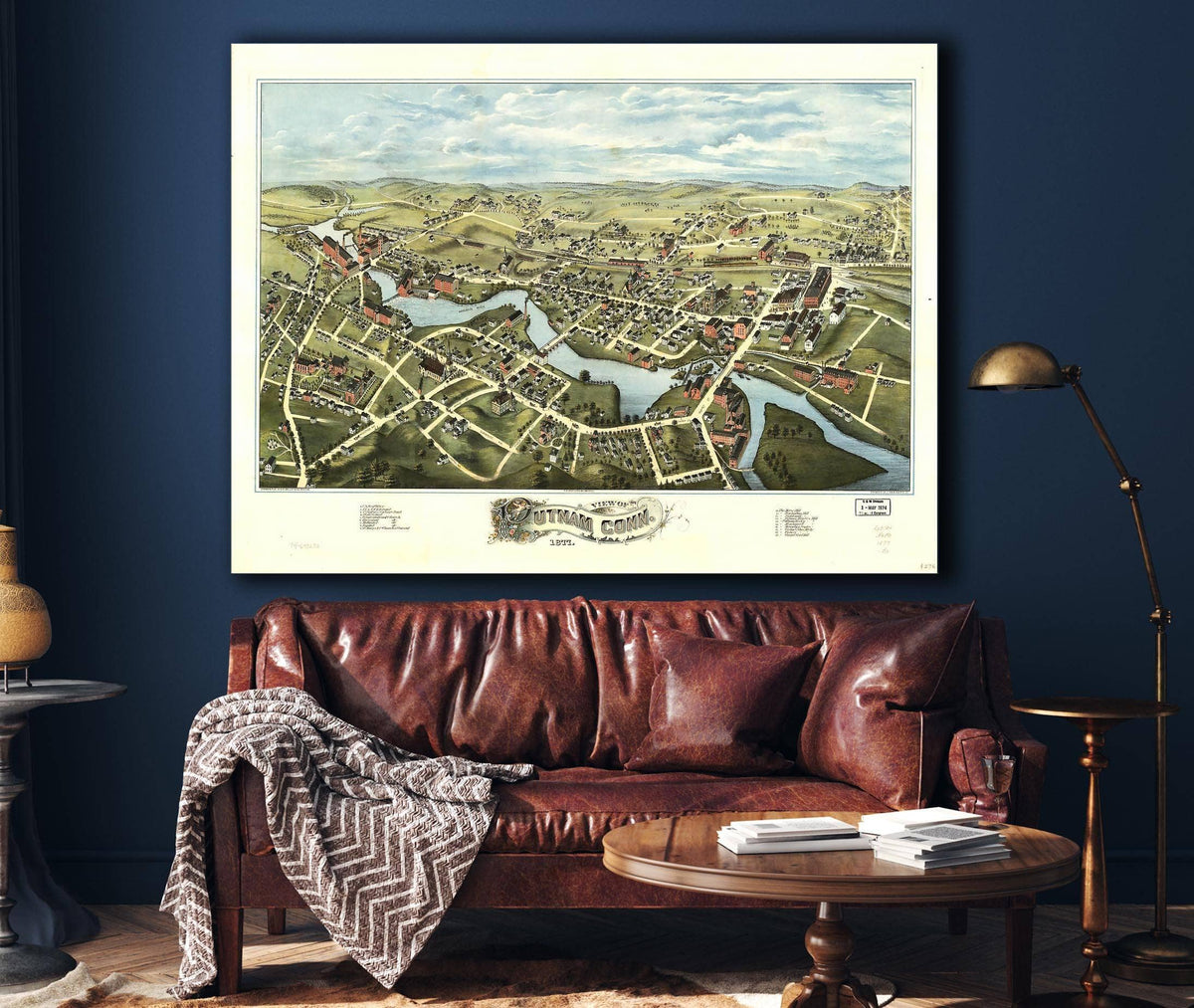 View Of Putnam Conn 1877 State of Connecticut