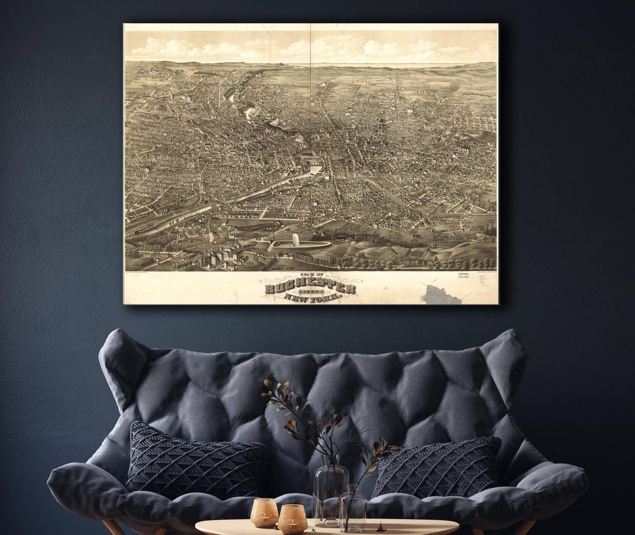View Of Rochester New York 1880 State of New York