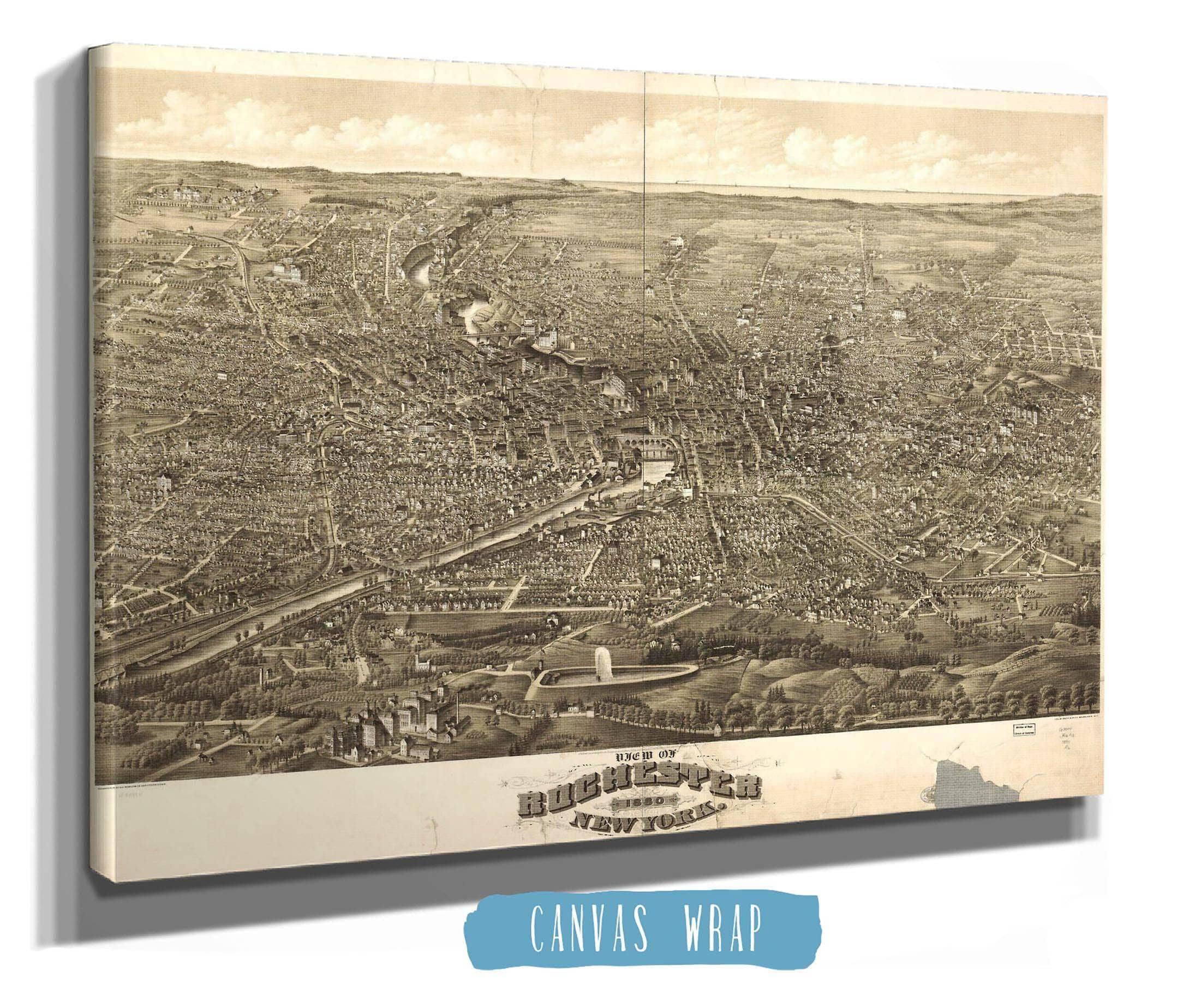 View Of Rochester New York 1880 State of New York