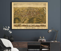 View Of Rockville Conn 1877 State of Connecticut