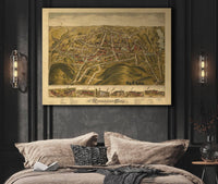 View Of Rockville Conn 1877 State of Connecticut