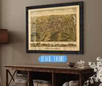 View Of Rockville Conn 1877 State of Connecticut