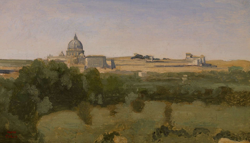 View Of Rome From Monte Pincio by Jean Baptiste Camille Corot