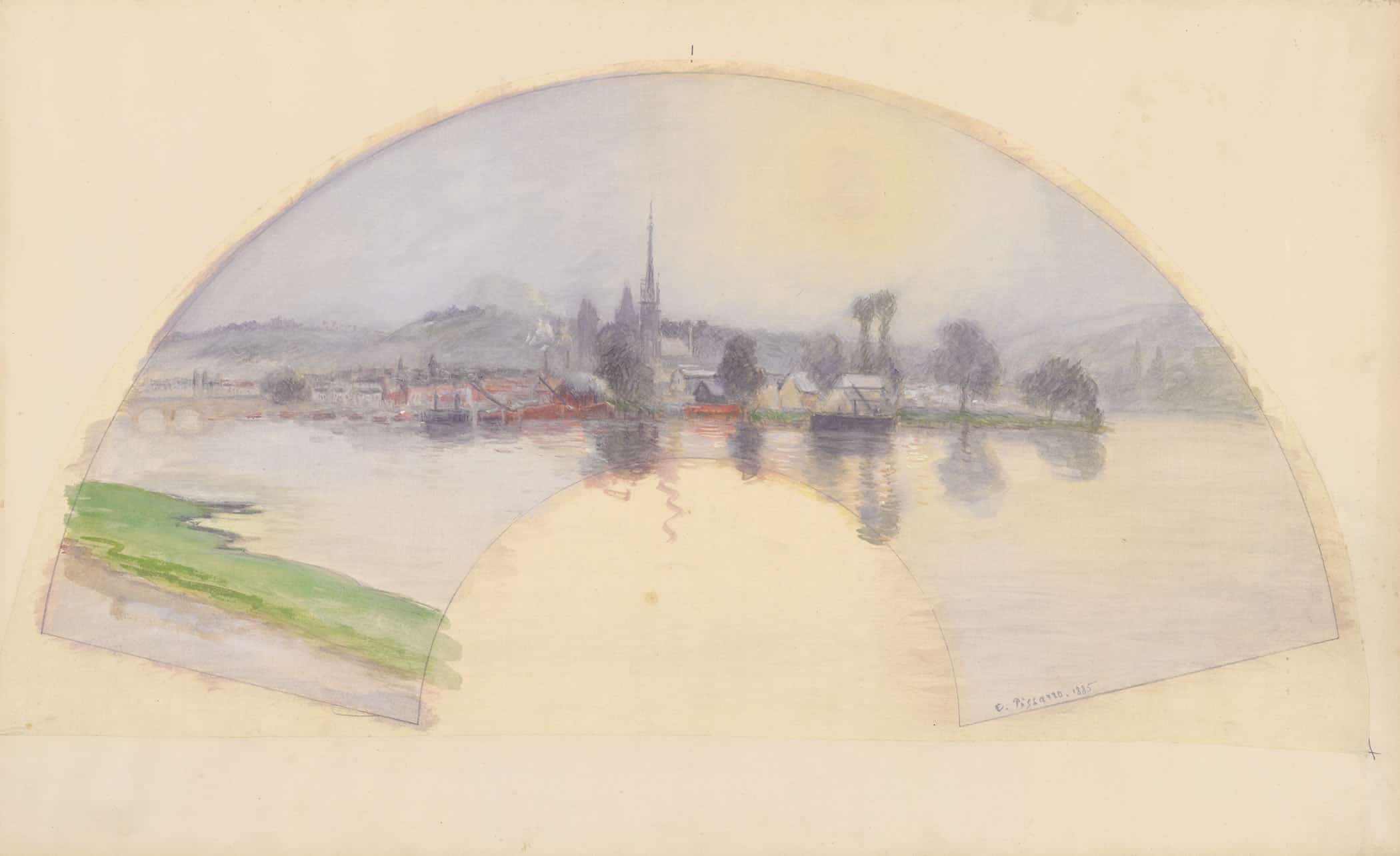 View Of Rouen by Camille Pissarro