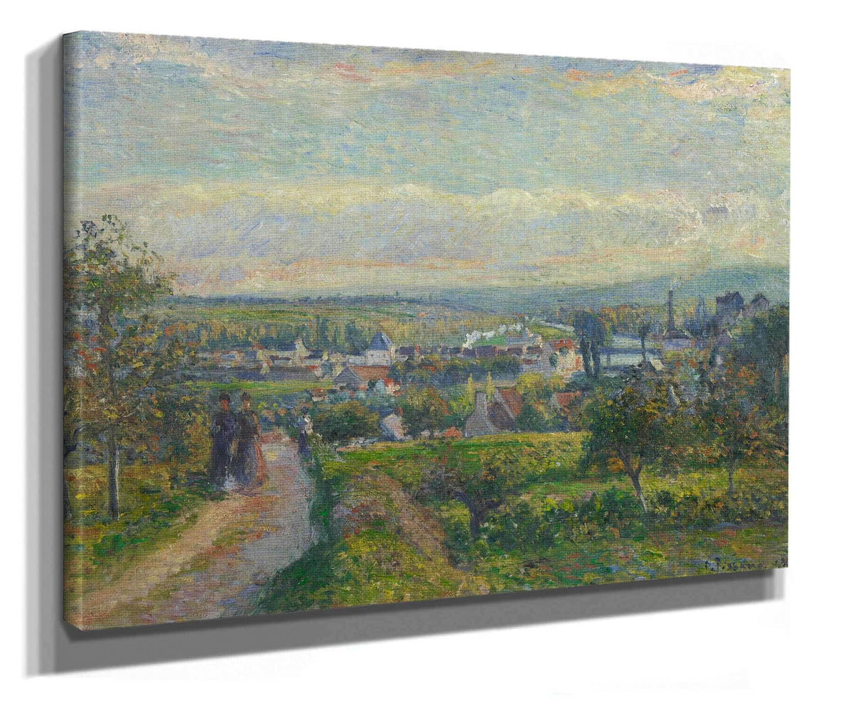 View Of Saint Ouen Laumone by Camille Pissarro