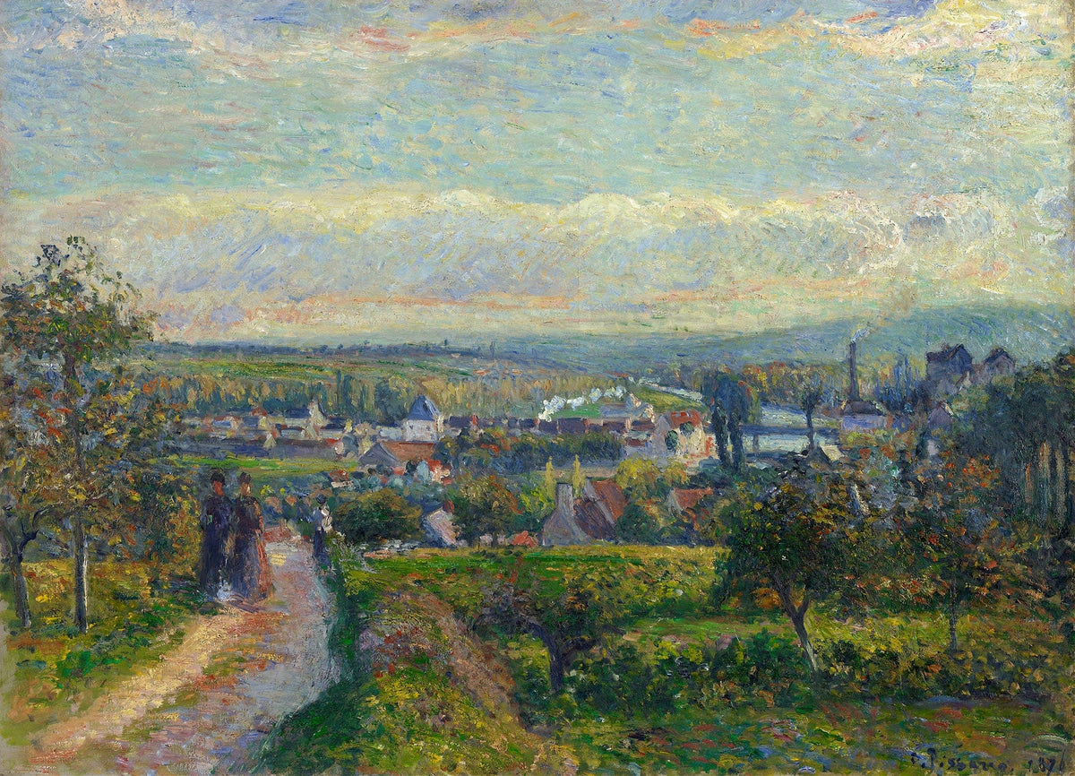 View Of Saint Ouen Laumone by Camille Pissarro