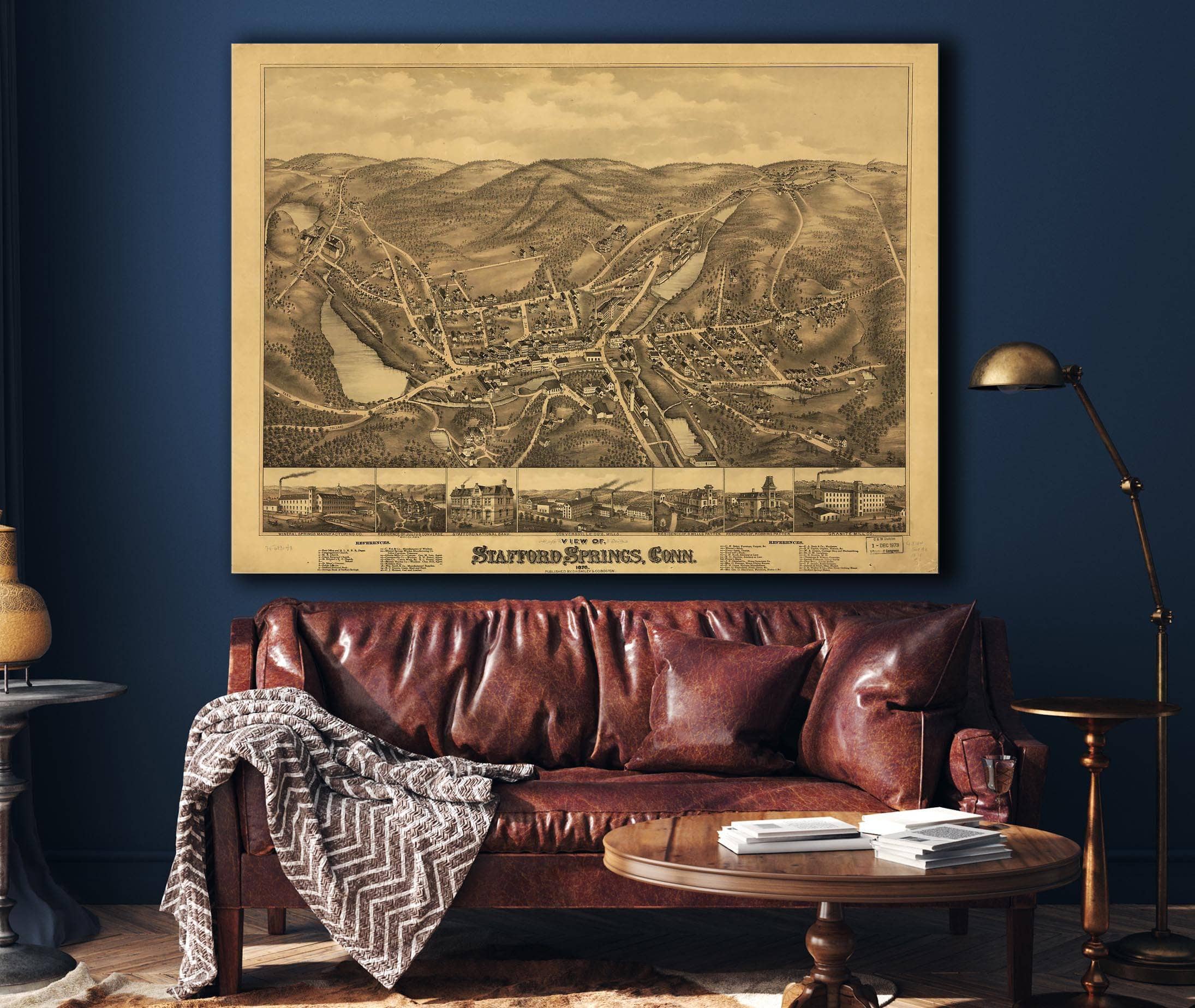 View Of Stafford Springs Conn 1878 State of Connecticut