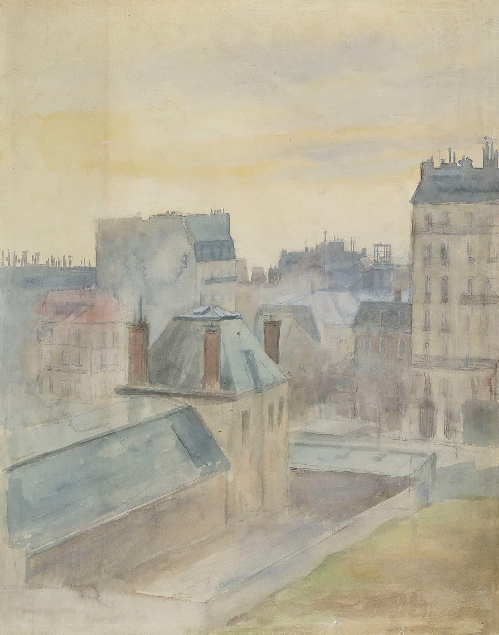 View Of The Artists Studio In Paris by Albert Edelfelt