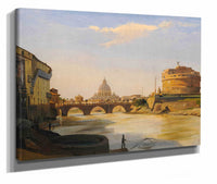 View Of The Castel Santangelo Rome by Ippolito Caffi