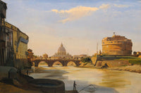 View Of The Castel Santangelo Rome by Ippolito Caffi
