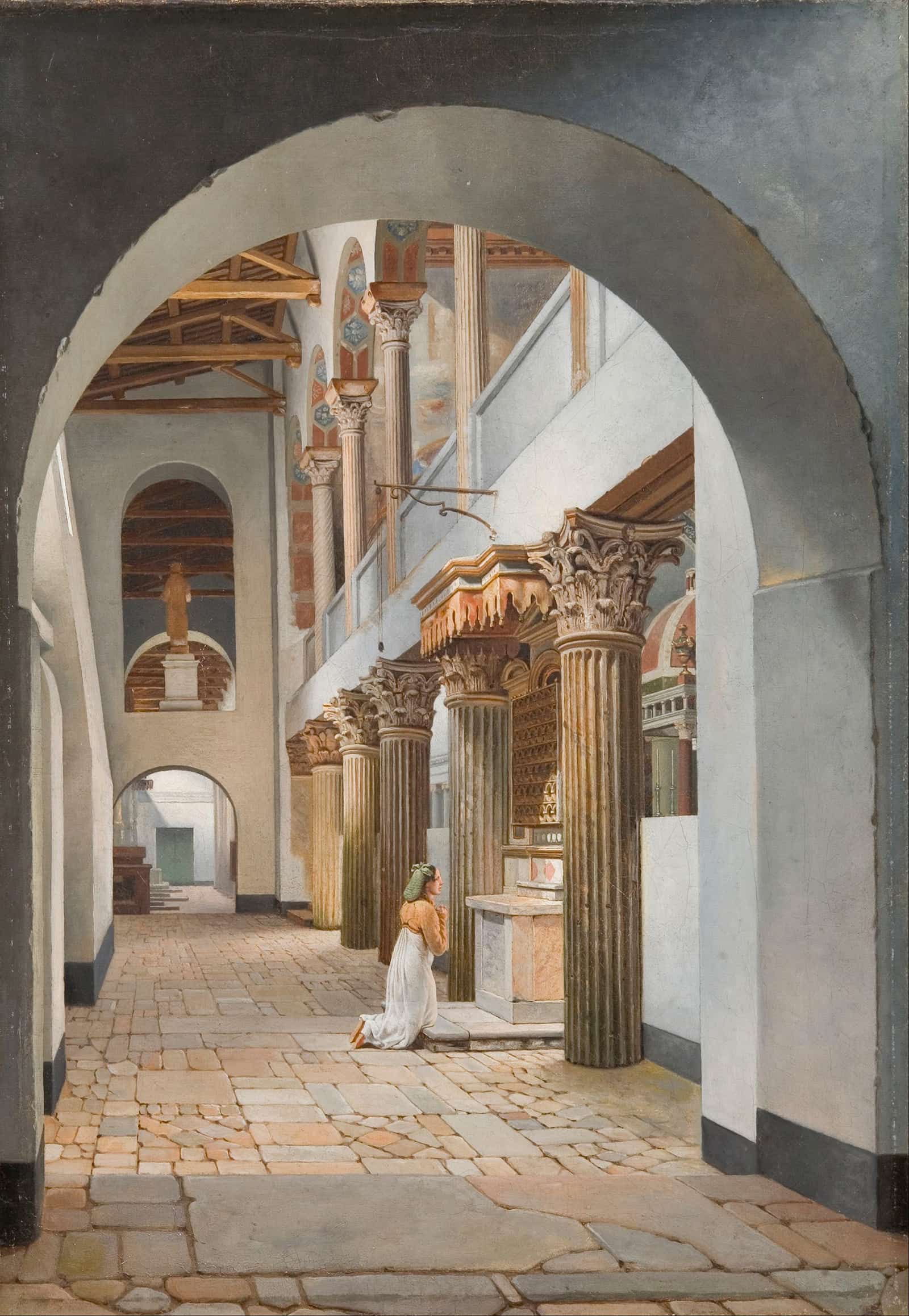 View Of The Church Of San Lorenzo Fuori Le Mura by Christoffer Wilhelm Eckersberg