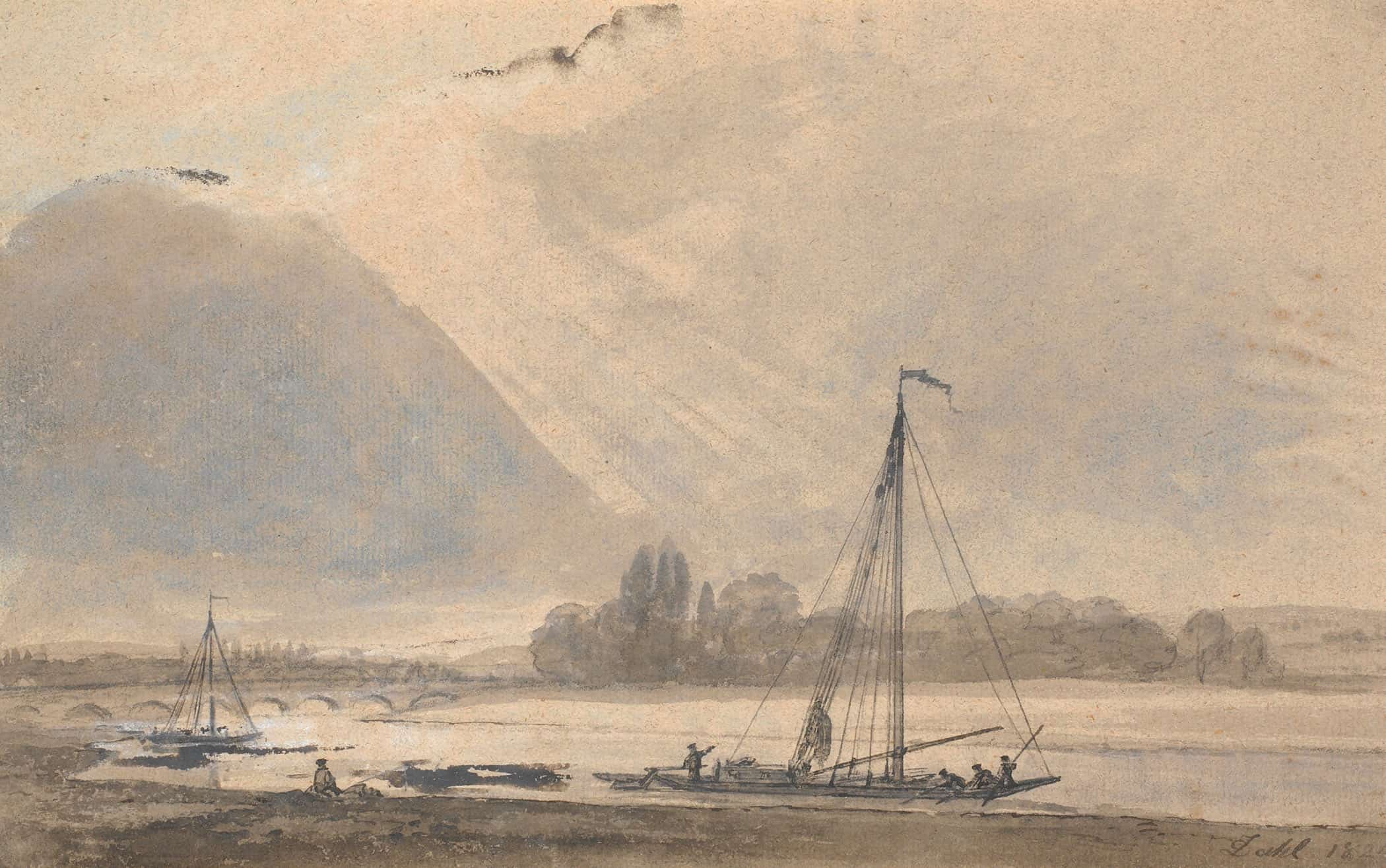 View Of The Elbe Near Dresden by Johan Christian Dahl