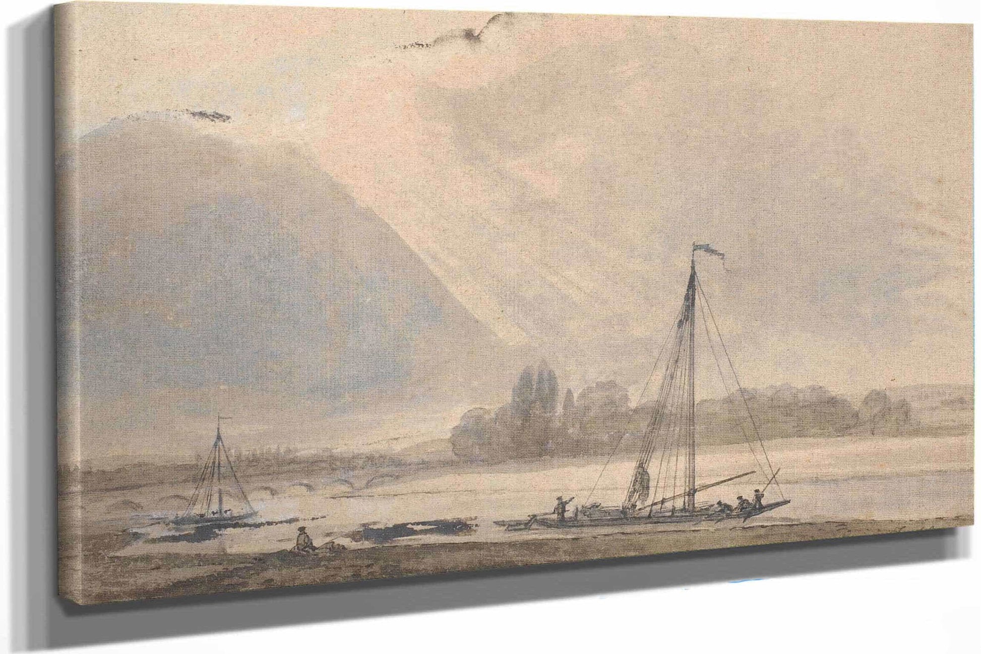 View Of The Elbe Near Dresden by Johan Christian Dahl