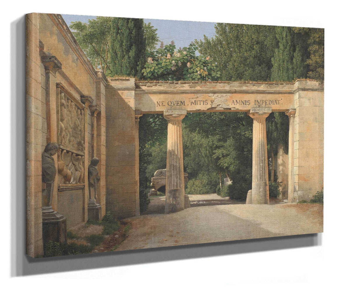 View Of The Garden Of The Villa Borghese In Rome by Christoffer Wilhelm Eckersberg