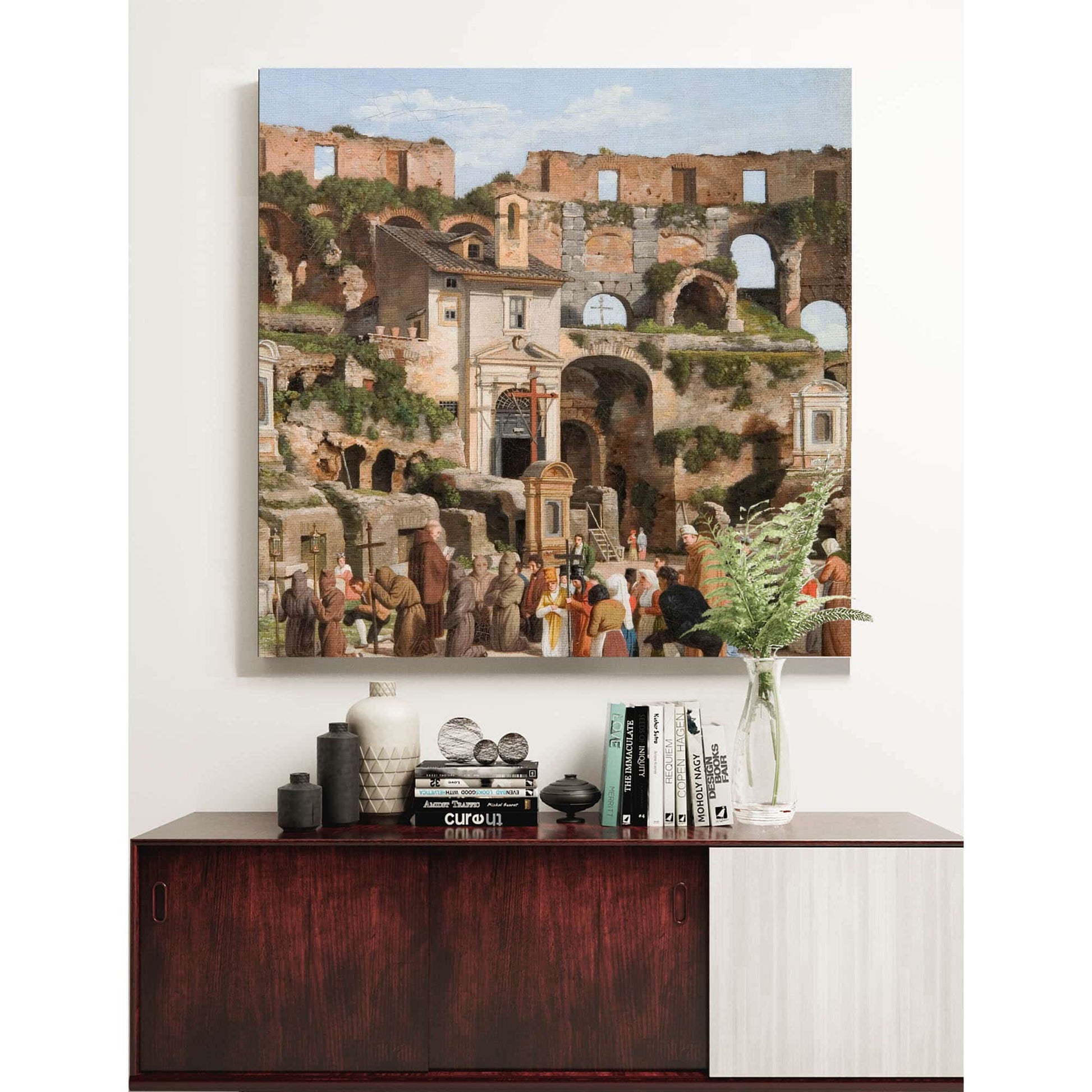 View Of The Interior Of The Colosseum by Christoffer Wilhelm Eckersberg