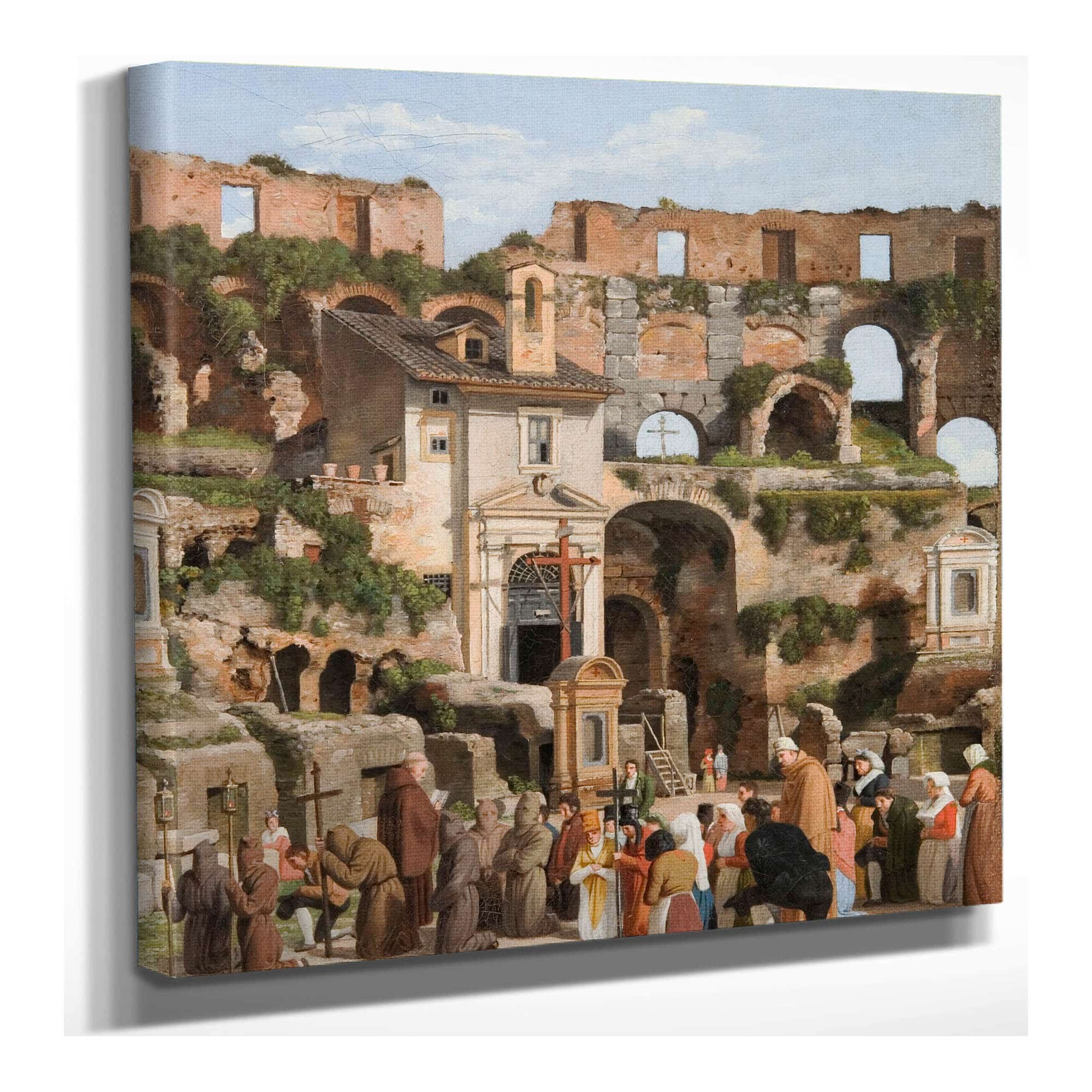 View Of The Interior Of The Colosseum by Christoffer Wilhelm Eckersberg