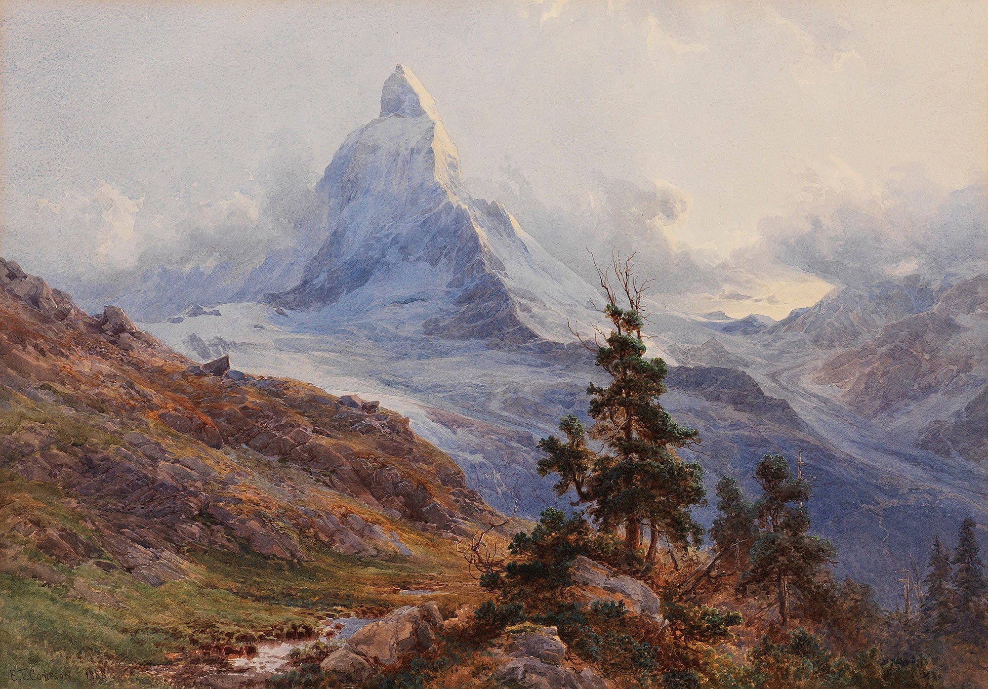 View Of The Matterhorn by Edward Theodore Compton