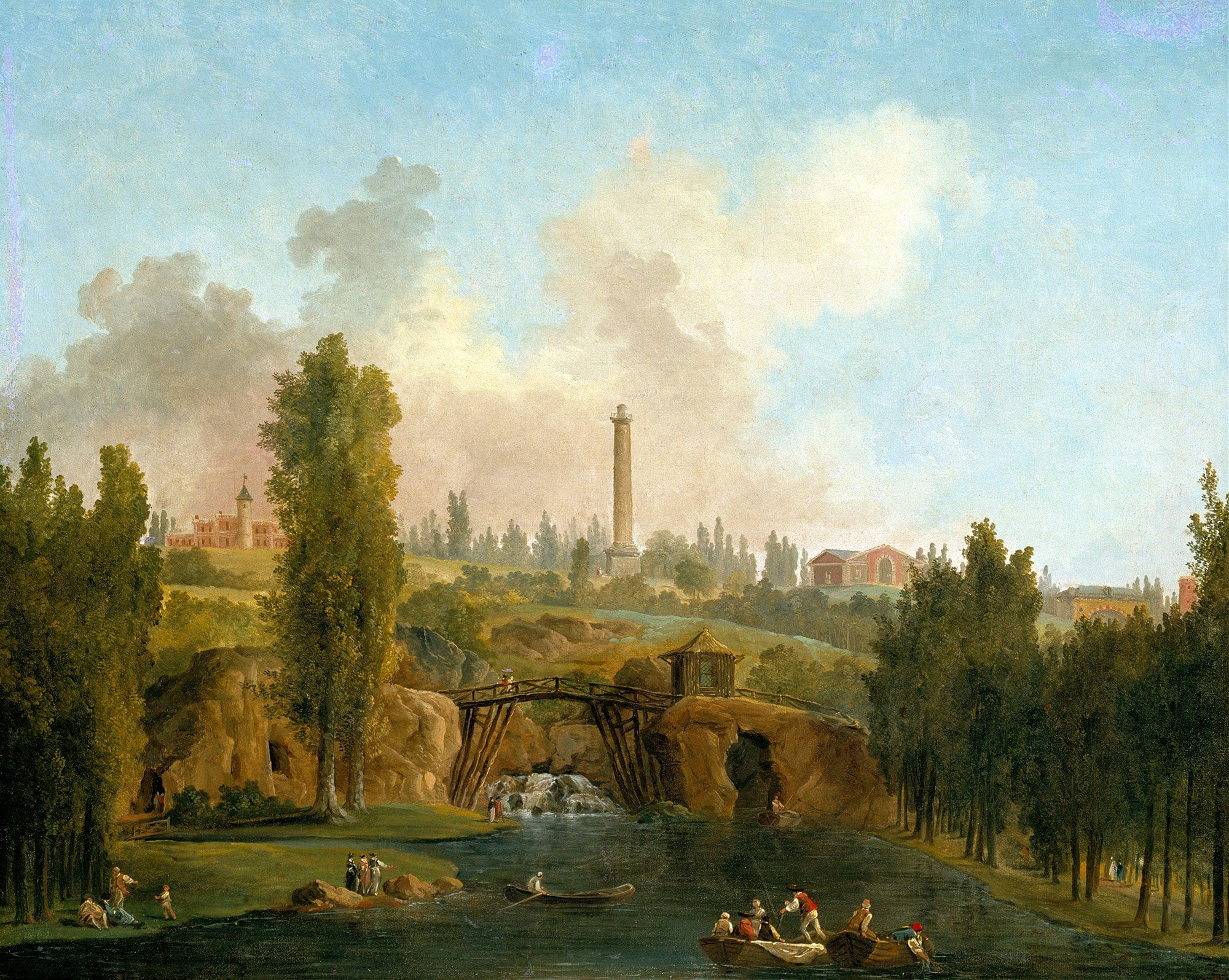 View Of The Park Of Mereville by Hubert Robert