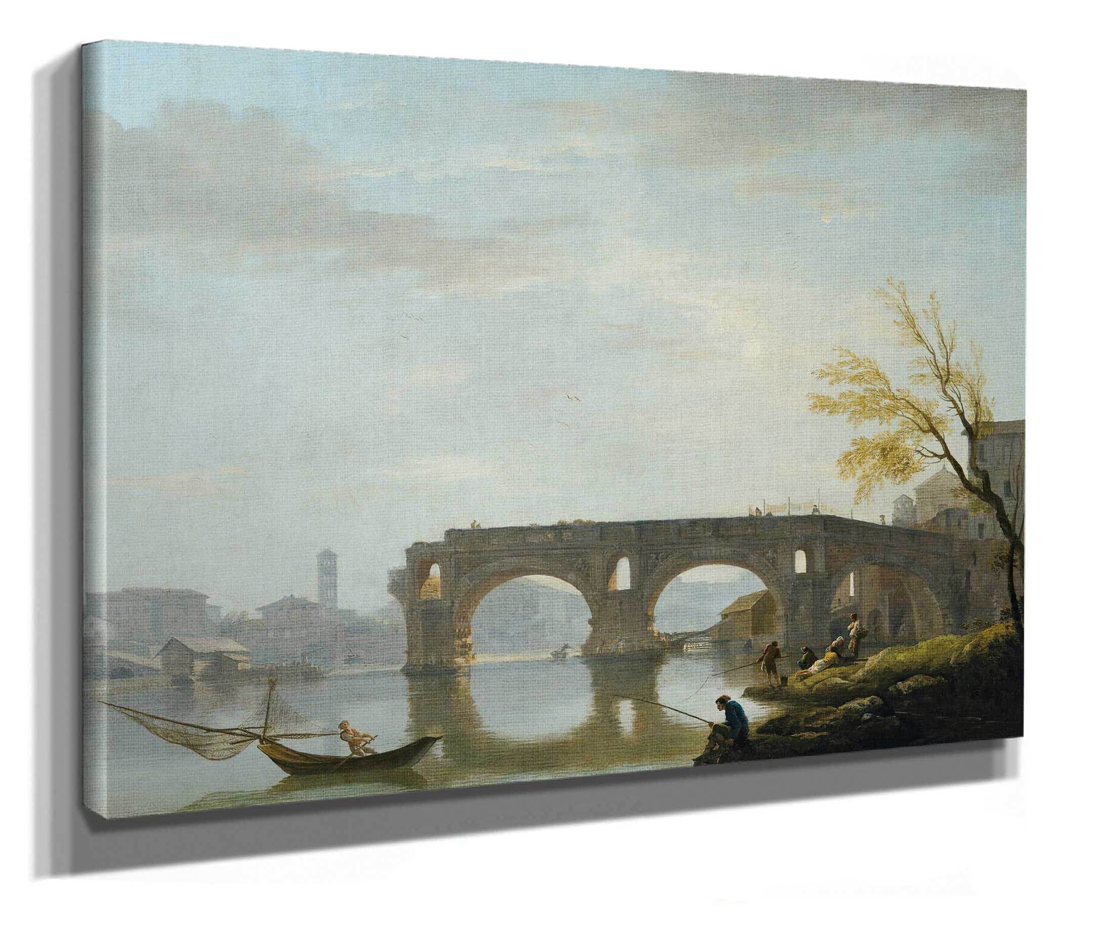 View Of The Ponte Rotto Rome by Claude Joseph Vernet