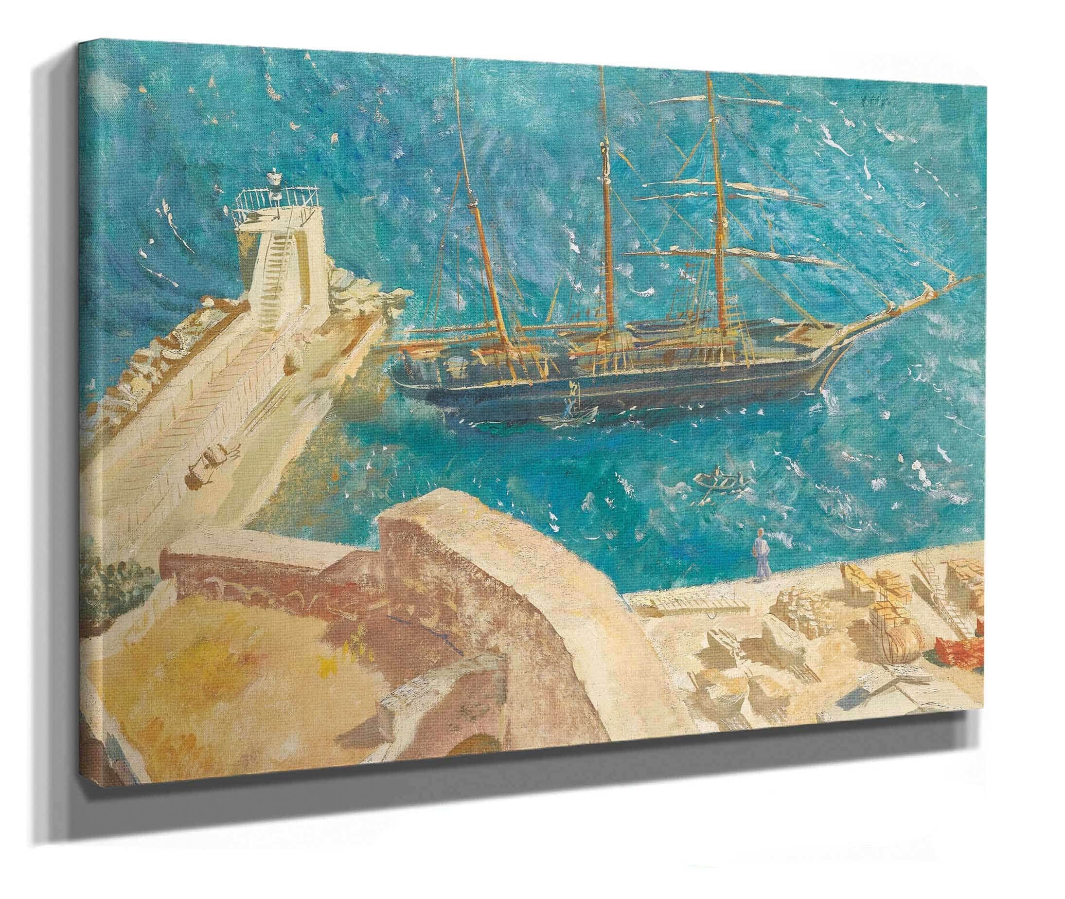 View Of The Port In Calvi by Alexander Evgenievich Yakovlev