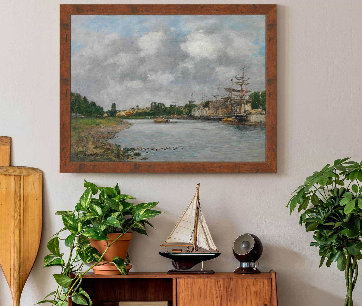 View Of The Port Of Saint Valery Sur Somme by Eugene Boudin