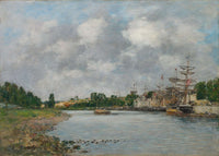 View Of The Port Of Saint Valery Sur Somme by Eugene Boudin