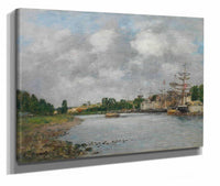 View Of The Port Of Saint Valery Sur Somme by Eugene Boudin