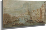View Of The Rialto Bridge Venice by Francesco Guardi