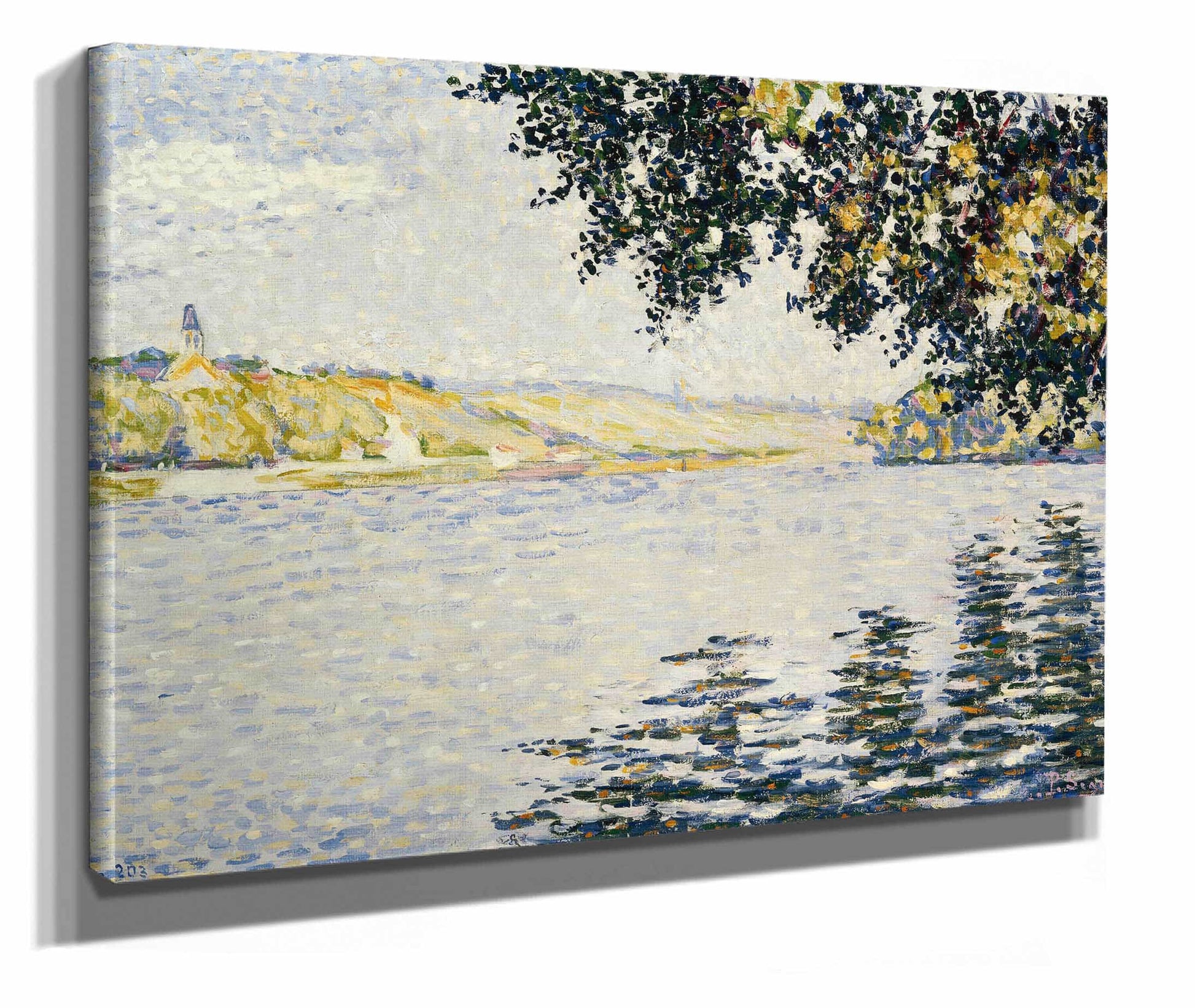 View Of The Seine At Herblay by Paul Signac