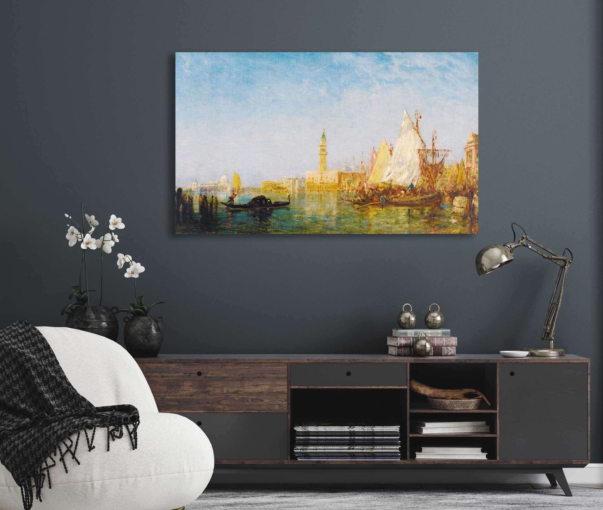View Of Venice With The Doges Palace by Felix Ziem