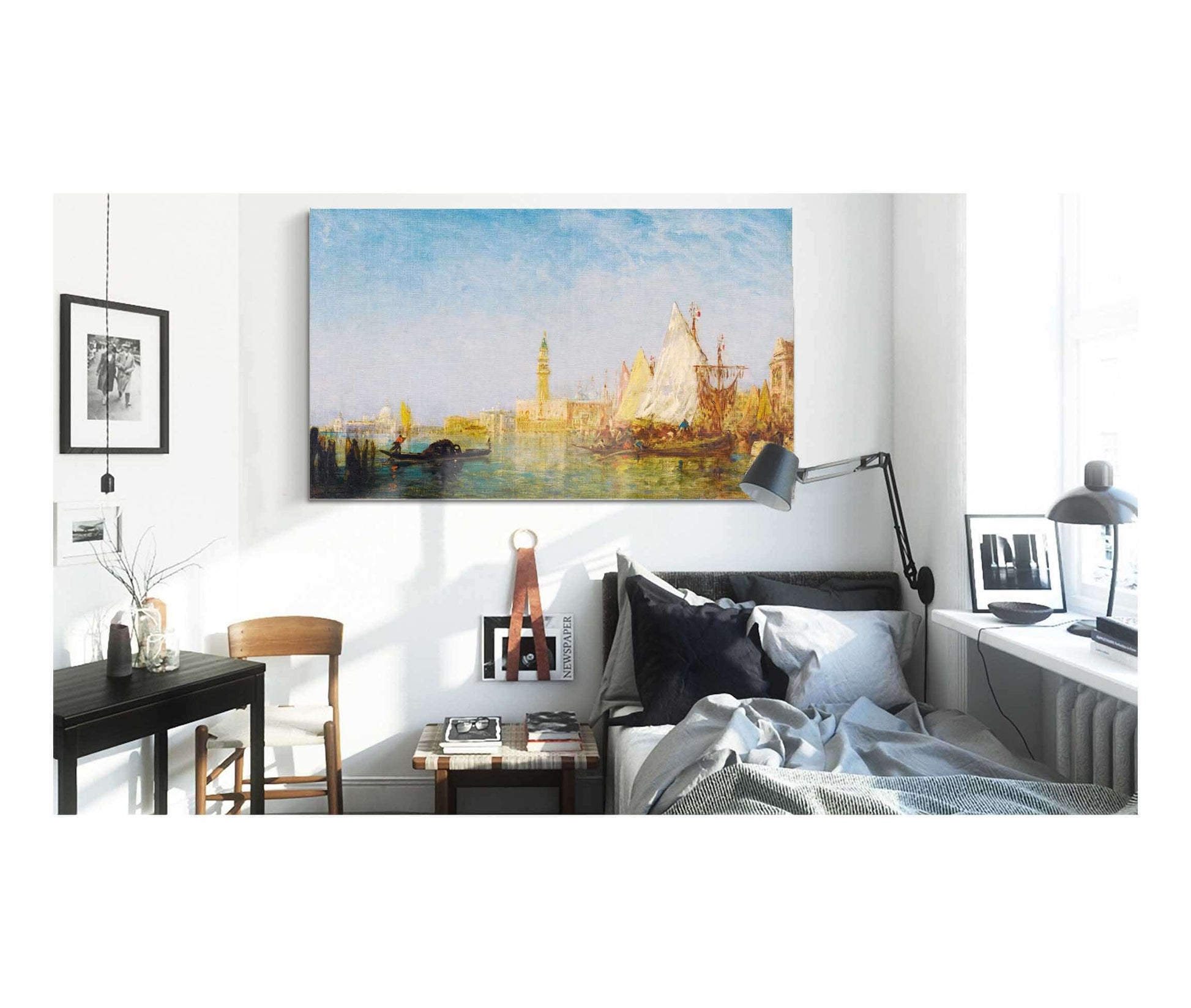 View Of Venice With The Doges Palace by Felix Ziem