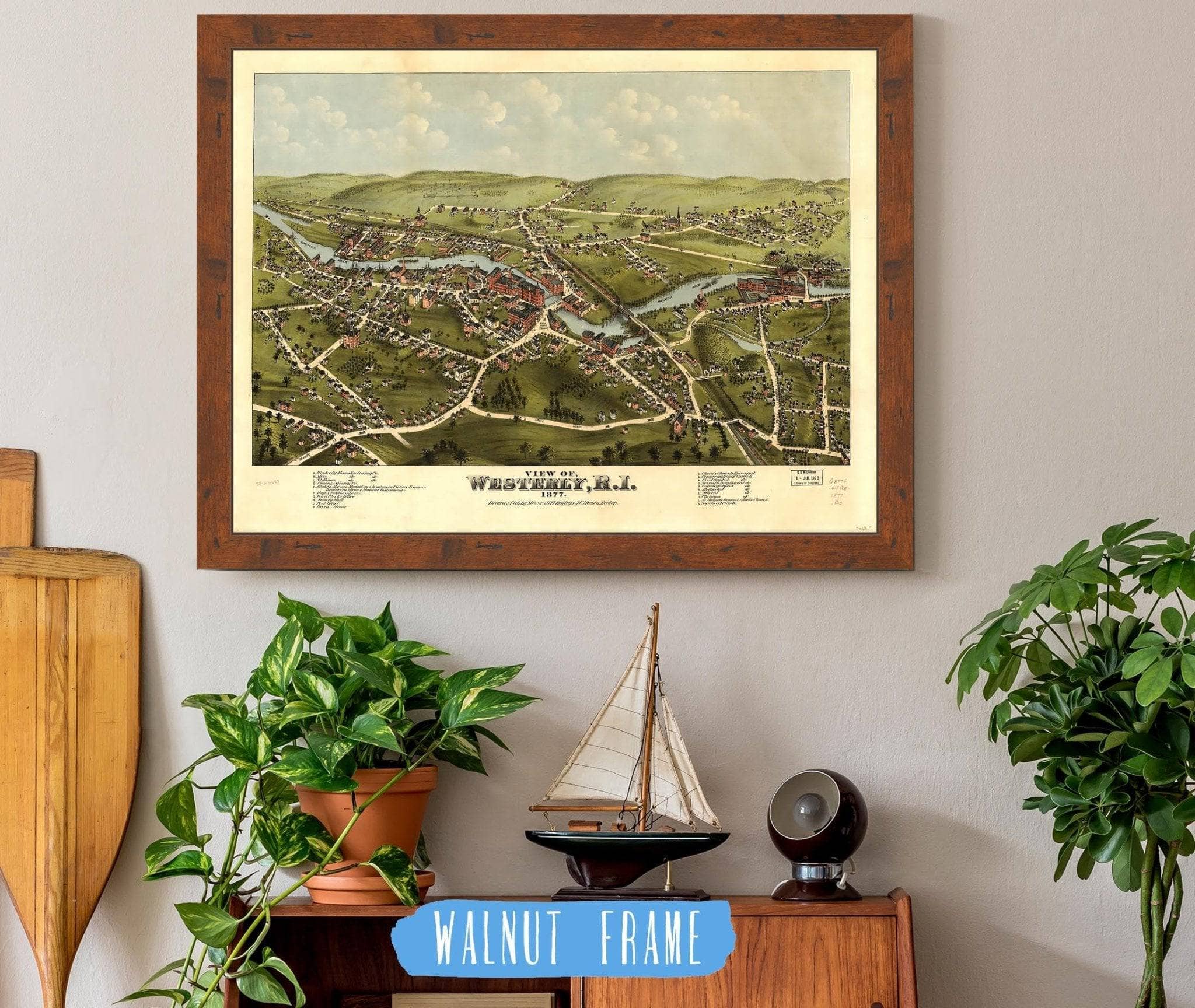 View Of Westerly Ri 1877 State of Rhode Island