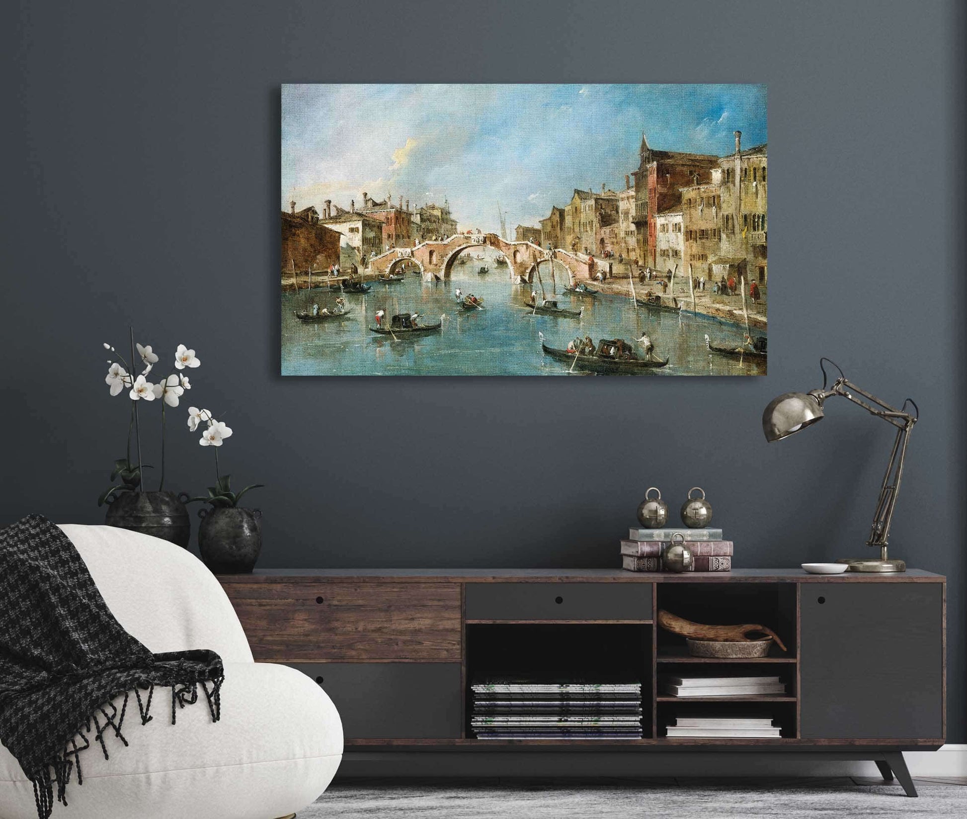 View On The Cannaregio Canalvenice by Francesco Guardi