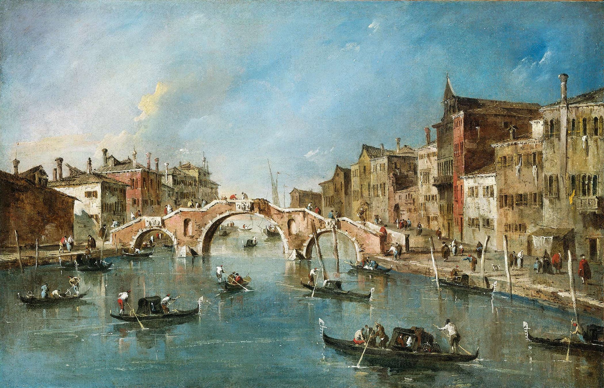 View On The Cannaregio Canalvenice by Francesco Guardi