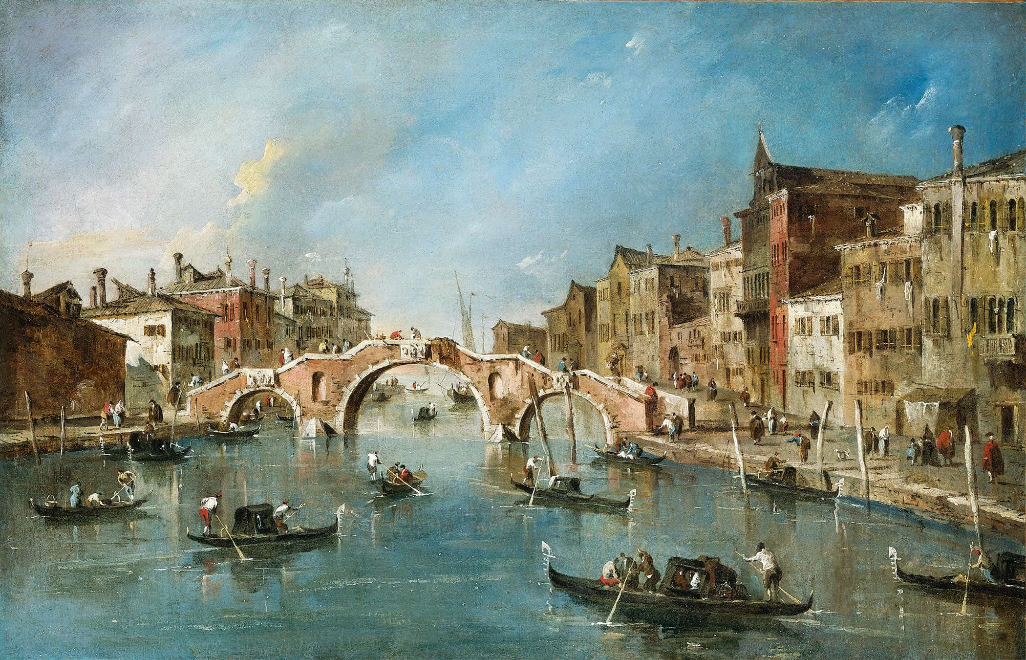 View On The Cannaregio Canalvenice by Francesco Guardi