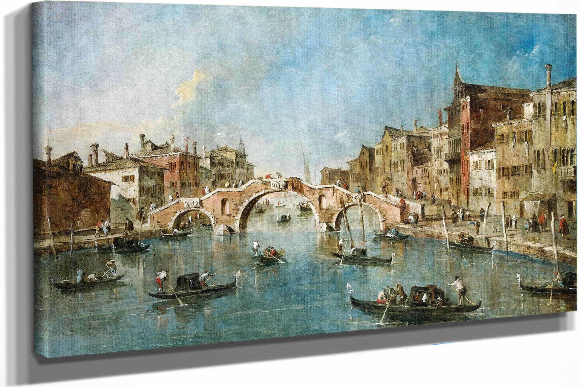 View On The Cannaregio Canalvenice by Francesco Guardi